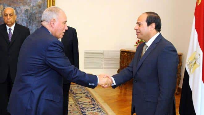 Mr Zind sworn in as justice minister by President Abdel Fattah al-Sisi