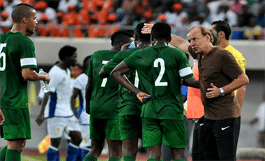 Rohr with Super Eagles
