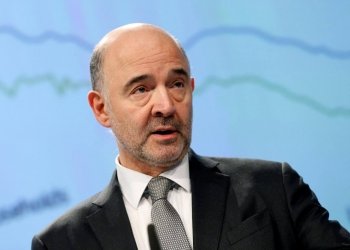 EU Commissioner Moscovici presents the EU executive's economic forecasts in Brussels