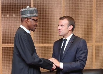 President Macron and Muhammadu Buhari