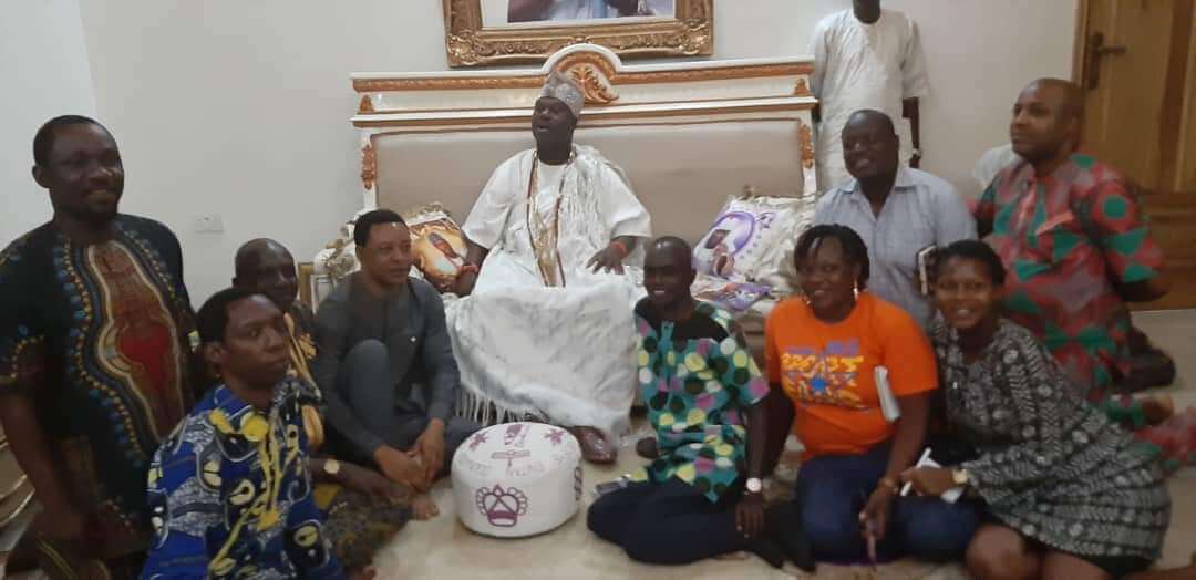 Ooni of Ife with tourism writers