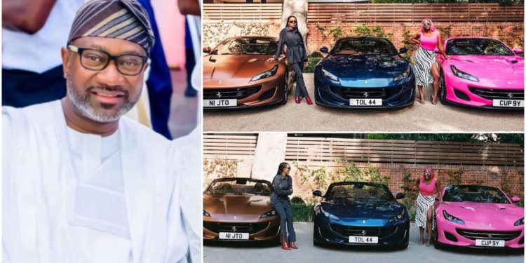 Femi Otedola buys Ferrari car for his daughters