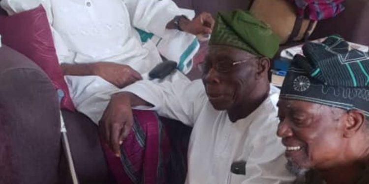 Obasanjo with Papa Fasoranti