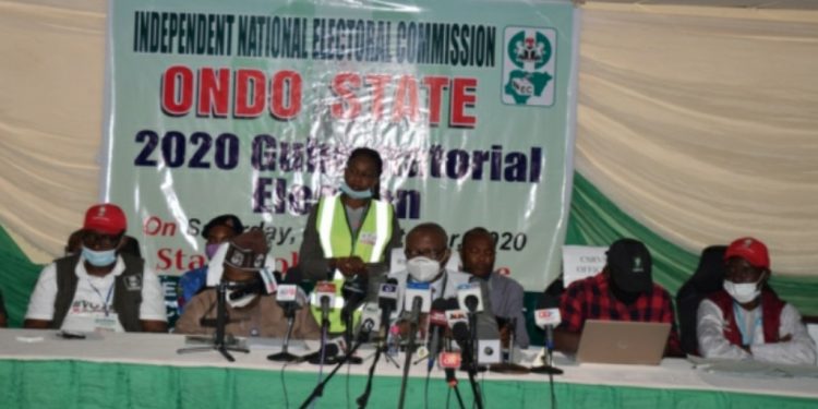 INEC Announcing Ondo Election 2020