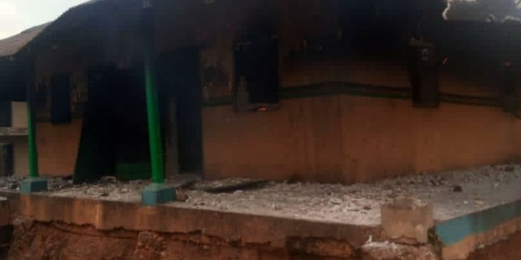 Burnt Police Office in Ibadan