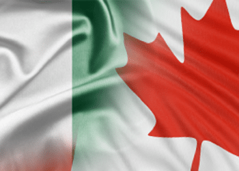 Canada and Nigerian flags