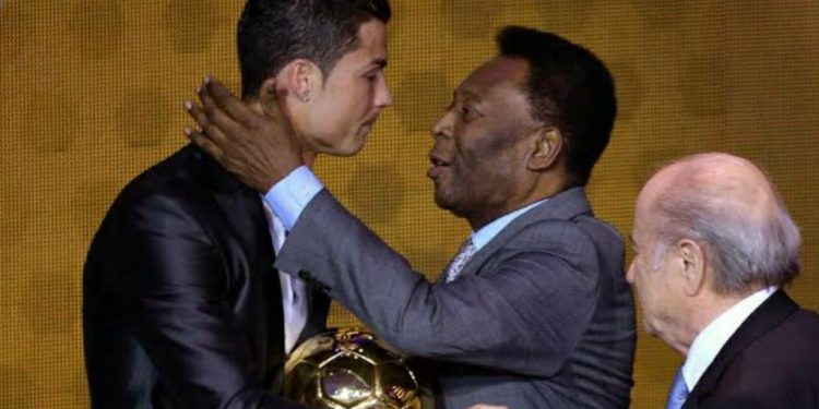 Cristiano Ronaldo with Pele