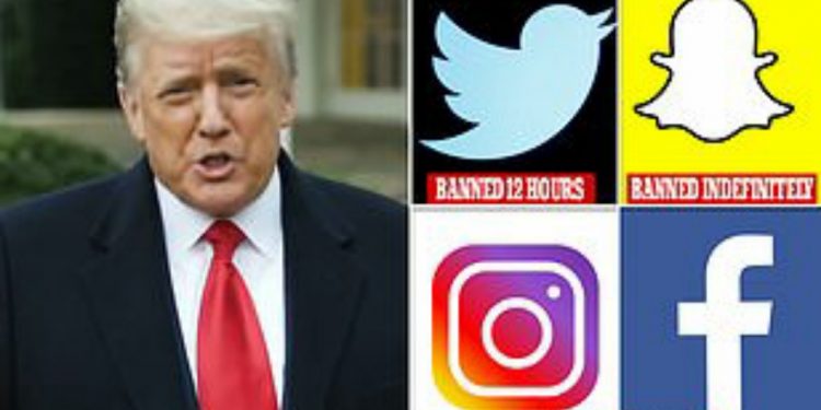 Trump barred from social media