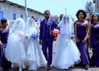 Congolese man marries triplets