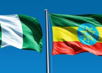 Nigeria and Ethiopia flags