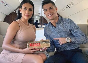 Cristiano Ronaldo with girlfriend Georgina Rodriguez