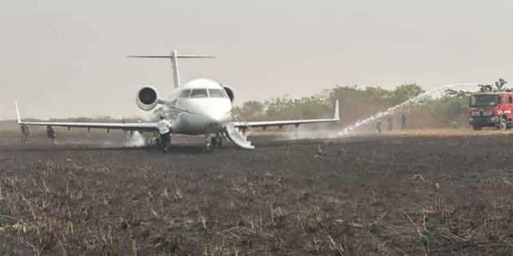 Private Jet With VIPs Onboard Crash-Lands In Ibadan, Samuel Ladoke Akintola Airport
