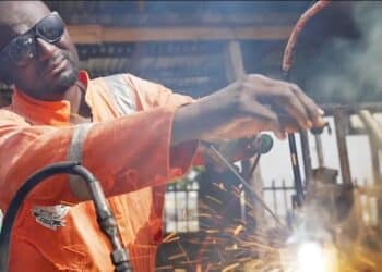 Nigerian professor, Kabir Abu Bilal, who makes more money welding