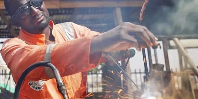 Nigerian professor Kabir Abu Bilal who makes more money welding