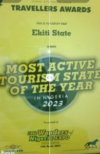 Ekiti Declared Most Active Tourism State in Nigeria