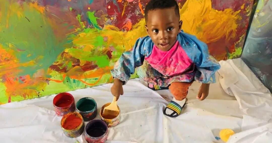 Ghanaian Toddler Ace Liam Nana Sam Ankrah Gains Global Recognition As World Youngest Artist